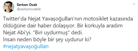 'Nejat Yavaşoğulları öldü' yalanı - Resim : 1