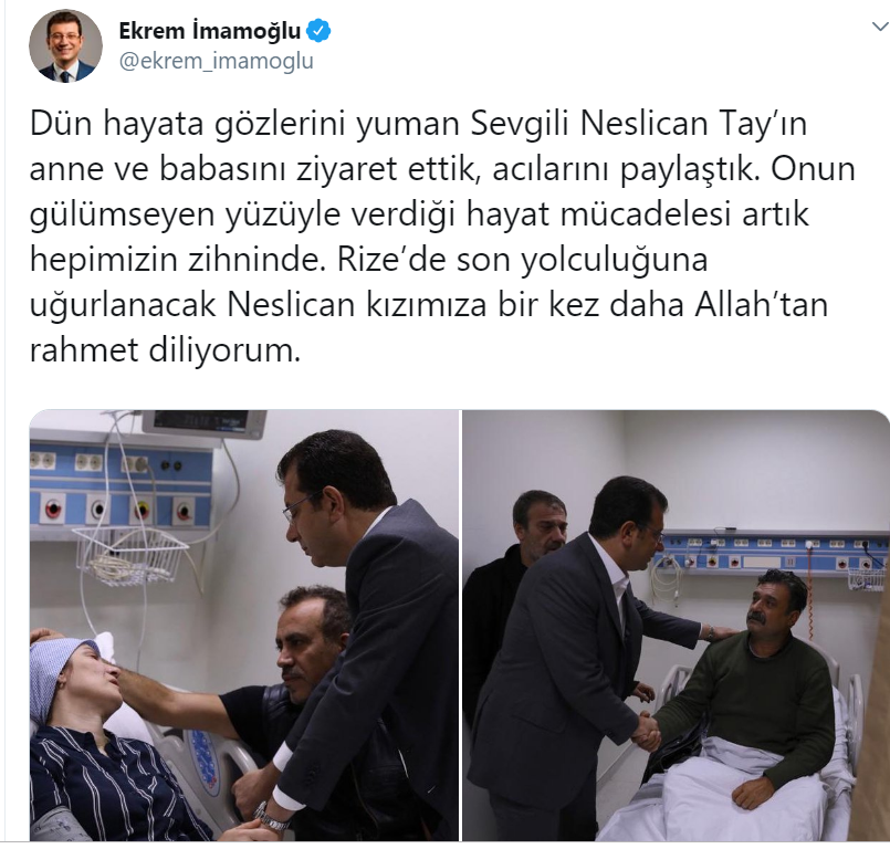 İmamoğlu'ndan Neslican Tay'ın ailesine ziyaret - Resim : 1