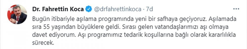 Sağlık Bakanı Fahrettin Koca'dan aşı sırası açıklaması - Resim : 1