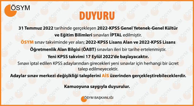 ÖSYM yeni KPSS takviminin duyurulacağı tarihi açıkladı - Resim : 1