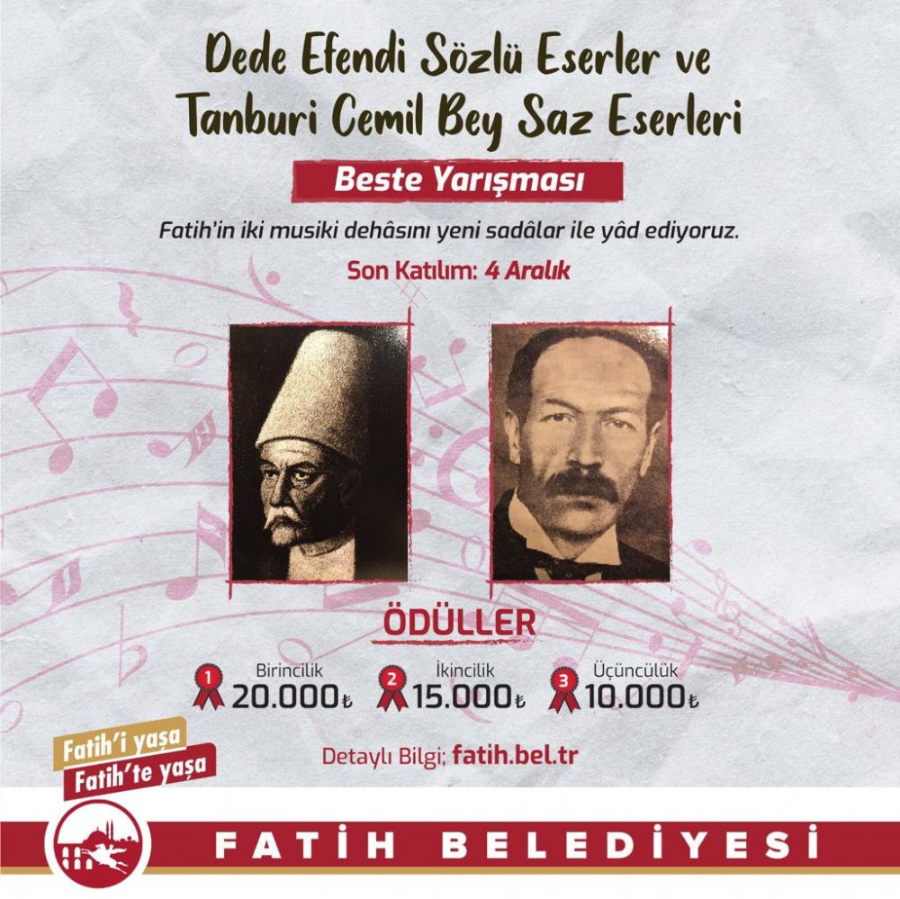 Dede Efendi ve Tanburi Cemil Bey yarışmayla anılacak - Resim : 1