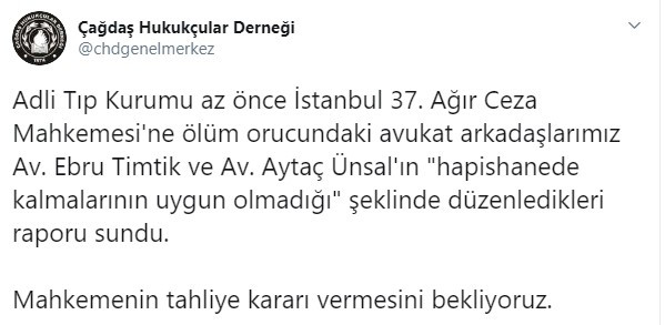 Ölüm orucundaki avukatlarla ilgili flaş karar - Resim : 1