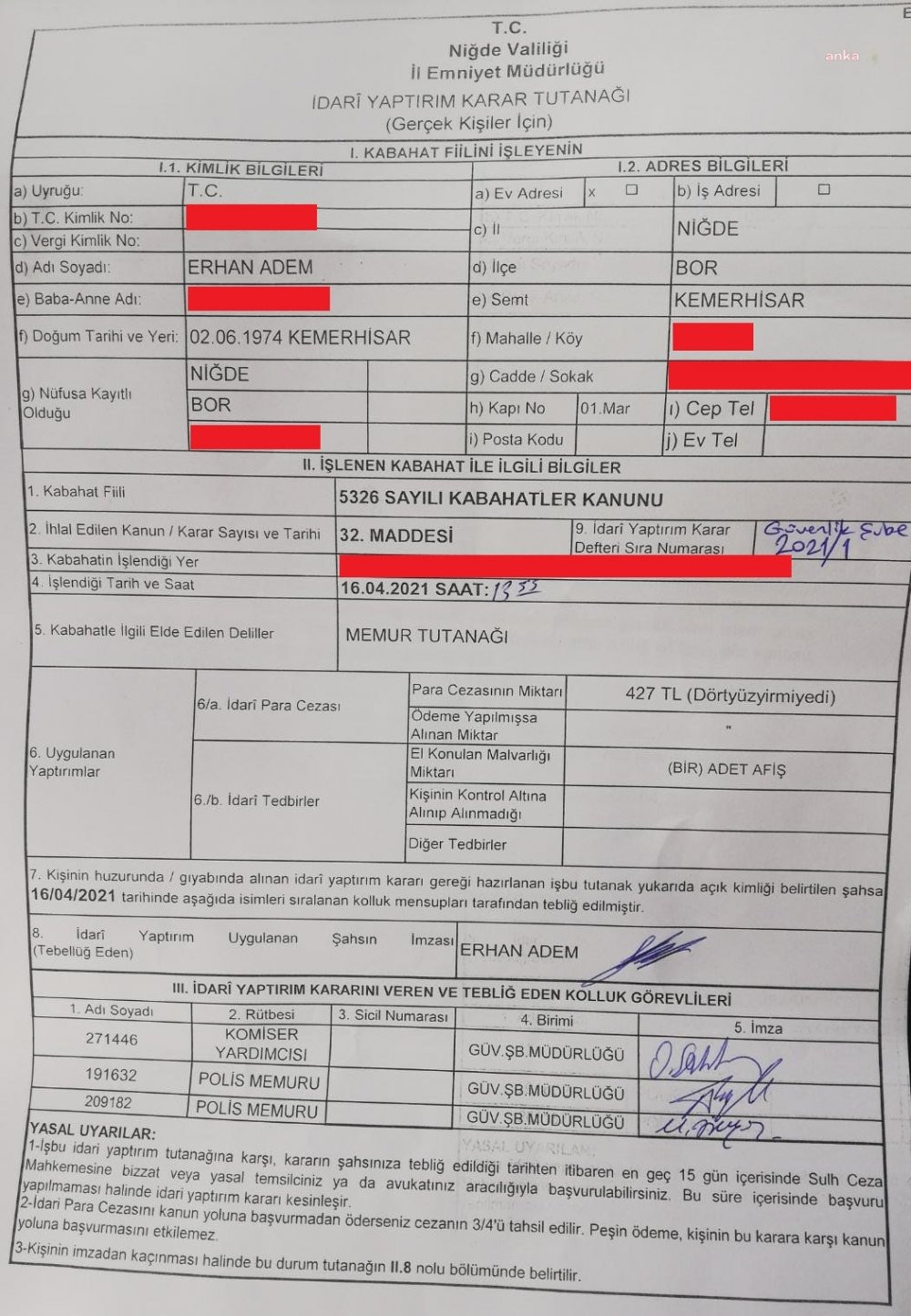 '128 nerede?' pankartına da para cezası kesildi - Resim : 2