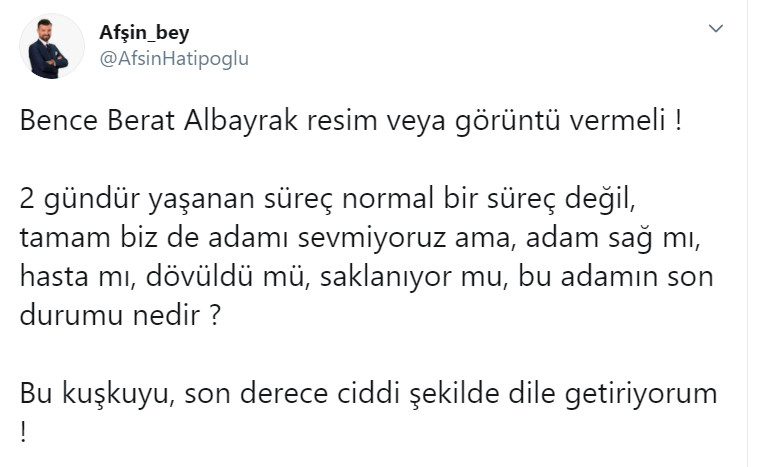 Berat Albayrak nerede? - Resim : 1