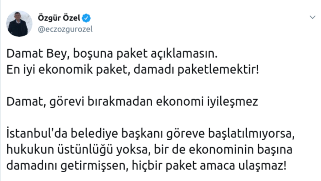 Özgür Özel: En iyi ekonomik paket damadı paketlemektir - Resim : 1