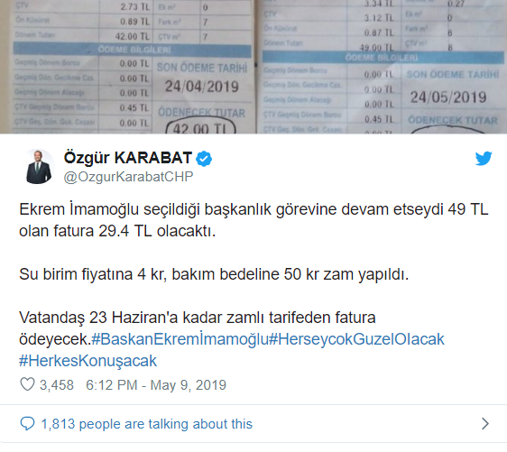 'İmamoğlu başkanlık görevine devam etseydi 49 TL olan fatura 29.4 TL olacaktı' - Resim : 1