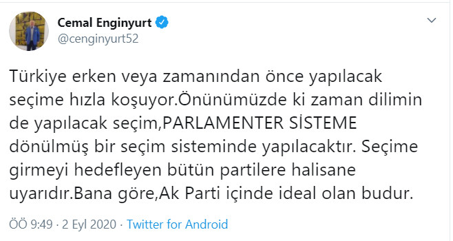 MHP'den ihra&ccedil; edilen Ordu Milletvekili Enginyurt: T&uuml;rkiye erken se&ccedil;ime hızla koşuyor - Resim : 1