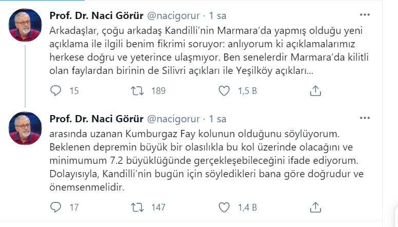 Prof. Dr. Naci Görür'den İstanbul depremi uyarısı - Resim : 1