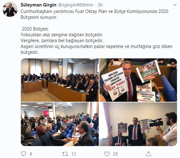 Bütçe Komisyonu görüşmelere protestoyla başladı - Resim : 1