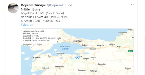 Bursa'da 3,0 şiddetinde deprem yaşandı - Resim : 1