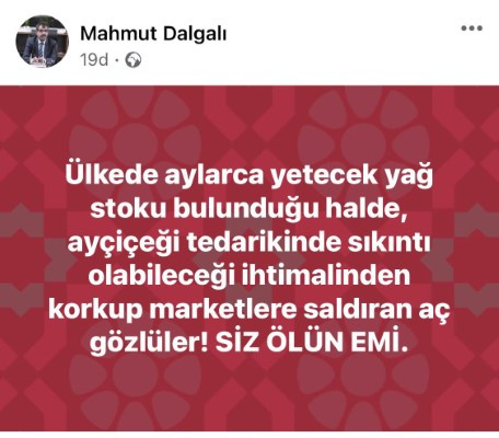 İl Ticaret Müdürü'nden yağ kuyruklarına giren vatandaşlara: Siz ölün emi - Resim : 1