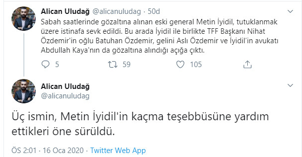 TFF Başkanı Nihat Özdemir’in oğlu ve gelini serbest bırakıldı - Resim : 1