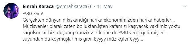 Cem Karaca’nın oğlundan AKP’ye yüzde 30 zam tepkisi - Resim : 1