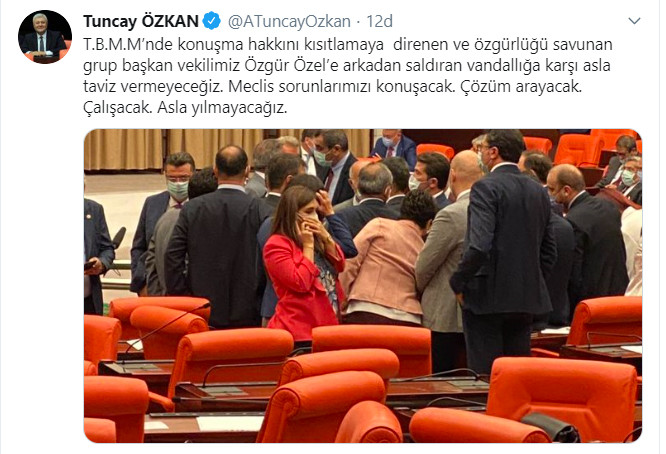 Özgür Özel'e Meclis'te yumruklu saldırı - Resim : 1