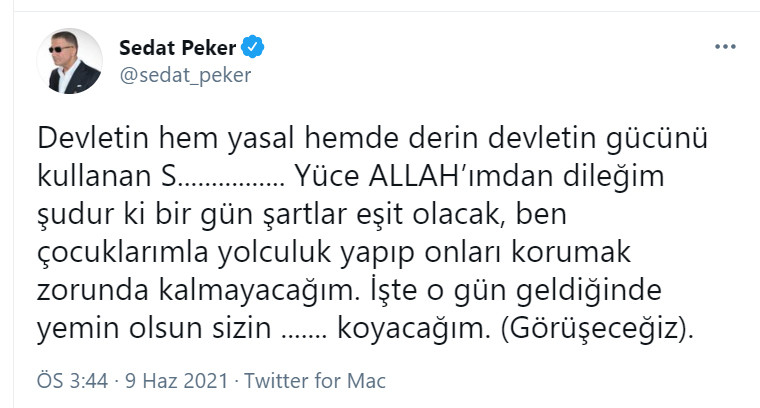 Sedat Peker tehditler savurdu - Resim : 1