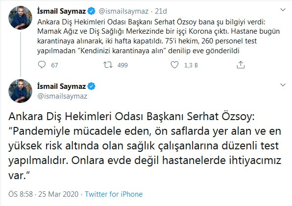 Başkent Ankara'da 75'i hekim, 260 hastane çalışanını bekleyen büyük tehlike - Resim : 1