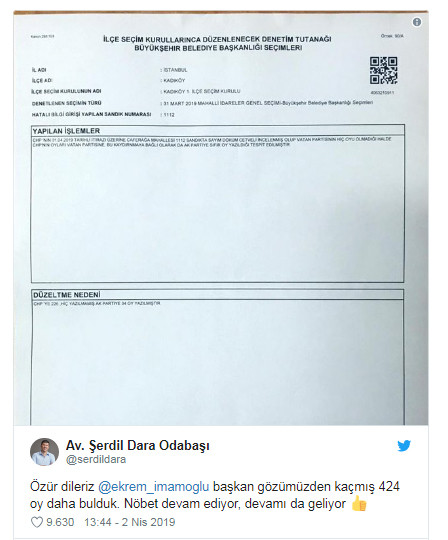 Kadık&ouml;y'de sandıklar yeniden sayıldı, İmamoğlu'nun oyu arttı - Resim : 1