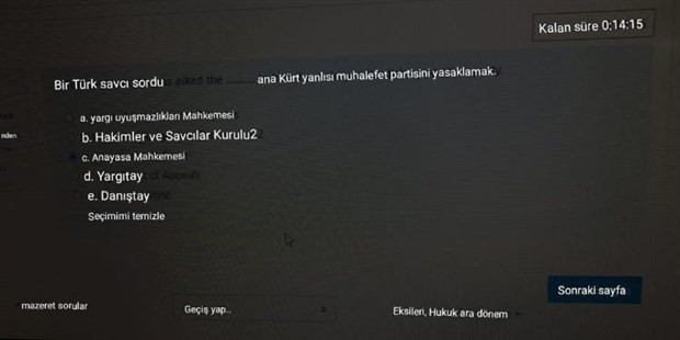 Üniversitedeki final sınavında tepki çeken HDP soruları - Resim : 2