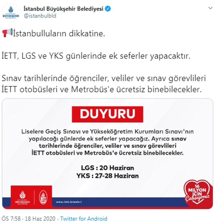 İBB duyurdu: O tarihlerde ücretsiz olacak - Resim : 1