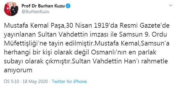 Burhan Kuzu'dan skandal 19 Mayıs mesajı - Resim : 1