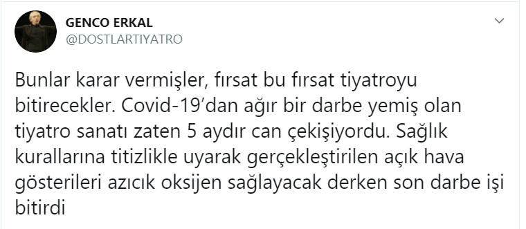 Genco Erkal'dan AKP'ye isyan: Karar vermişler tiyatroyu bitirecekler - Resim : 1