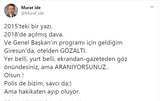 Gözaltına alınan gazeteci Murat İde serbest bırakıldı - Resim : 1