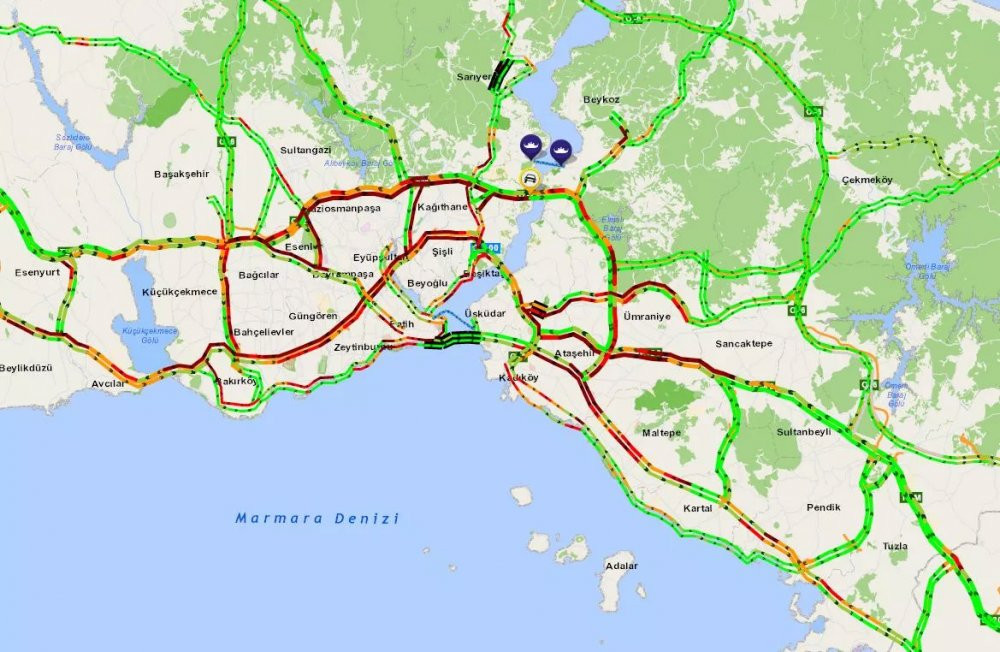 İstanbul'da kısıtlama öncesinde trafik yoğunluğu - Resim : 1