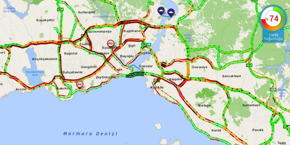 Kısıtlama öncesi İstanbul'da trafik kilit - Resim : 1