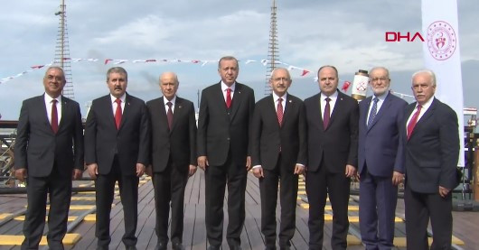 Erdoğan, Kılıçdaroğlu ve Bahçeli yan yana... - Resim : 1