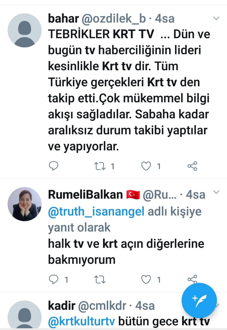 31 Mart Seçim sonuçlarını Türkiye KRT'den takip etti! - Resim : 1