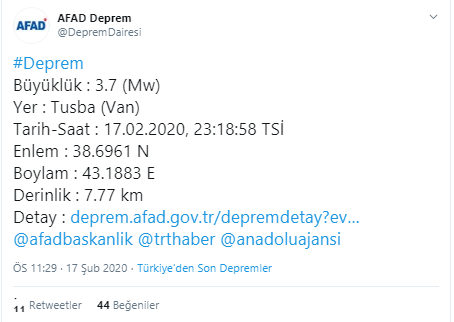 Van'da peş peşe korkutan depremler - Resim : 2