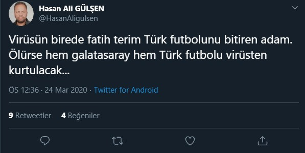 AFAD, Fatih Terim'e 'virüs' diyen kişiyi gönüllülükten çıkardı - Resim : 1