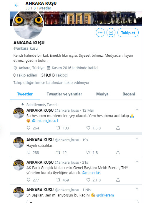 Ankara Kuşu Twitter hesabına FETÖ operasyonu - Resim : 2