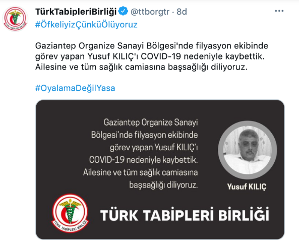 Bir sağlık çalışanı daha Koronavirüs nedeniyle yaşamını yitirdi - Resim : 1