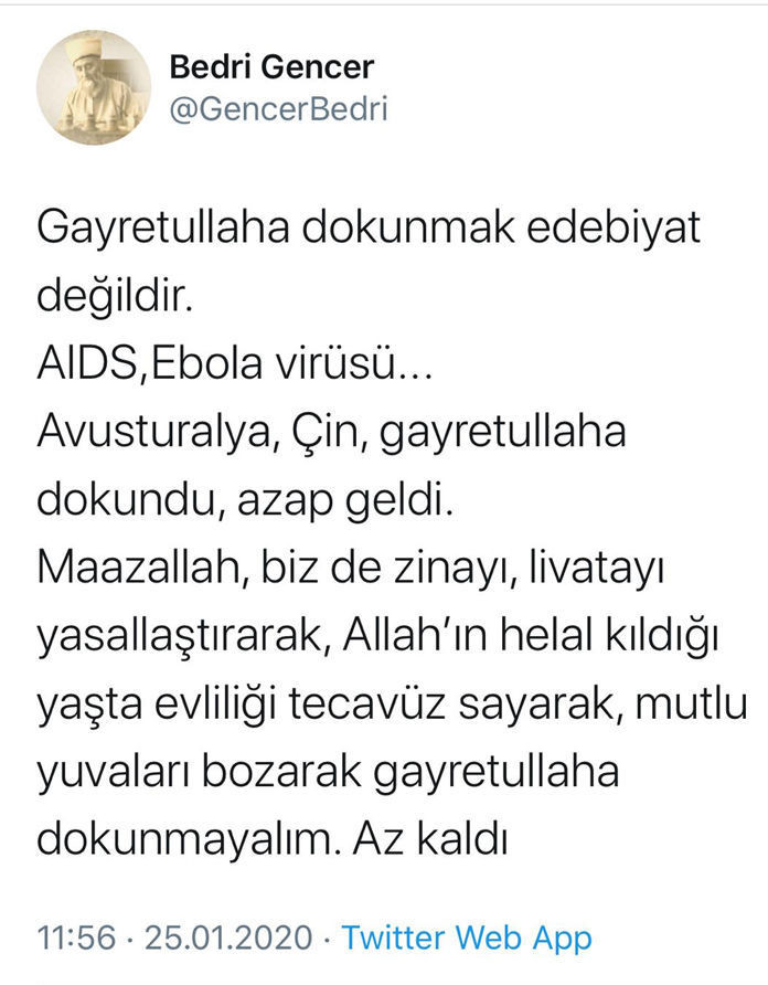 YTÜ'lü profesörden skandal deprem paylaşımı - Resim : 1