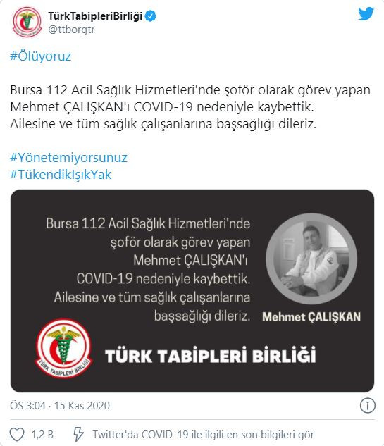 1 günde 3 sağlıkçı koronavirüse yenik düştü - Resim : 2