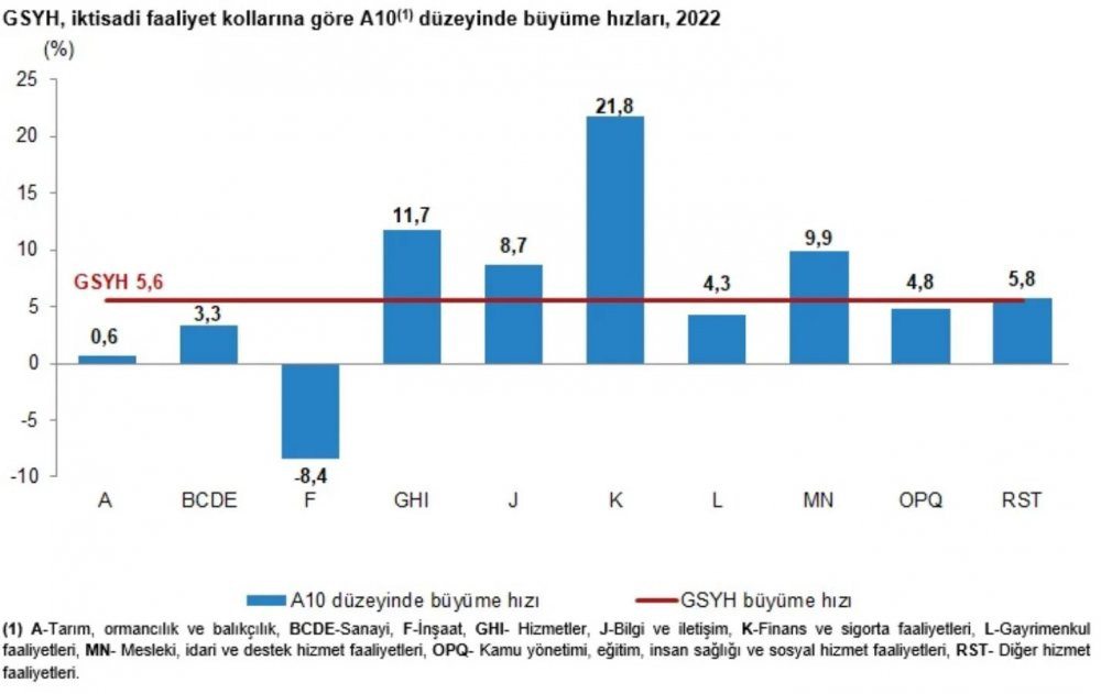 TÜİK: Türkiye 2022'de yüzde 5,6 büyüdü - Resim : 1
