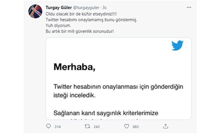 İktidar yanlısı gazete yazarından tuhaf Twitter tepkisi: Milli güvenlik sorunudur - Resim : 1