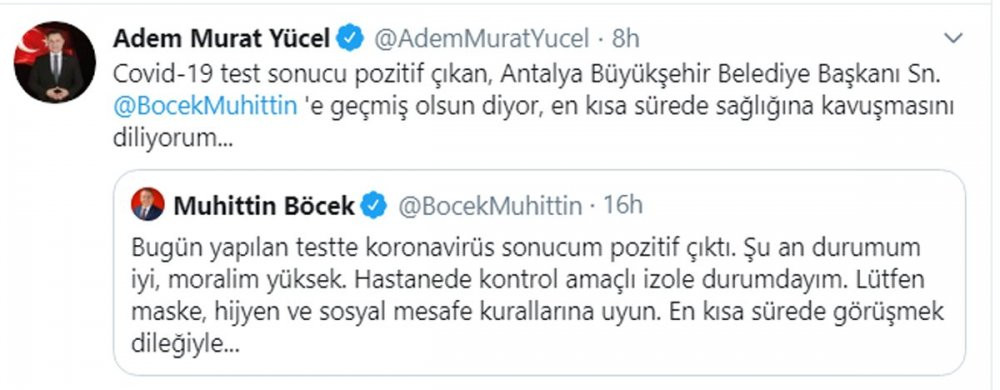 Alanya Belediye Başkanı karantina altına alındı - Resim : 1