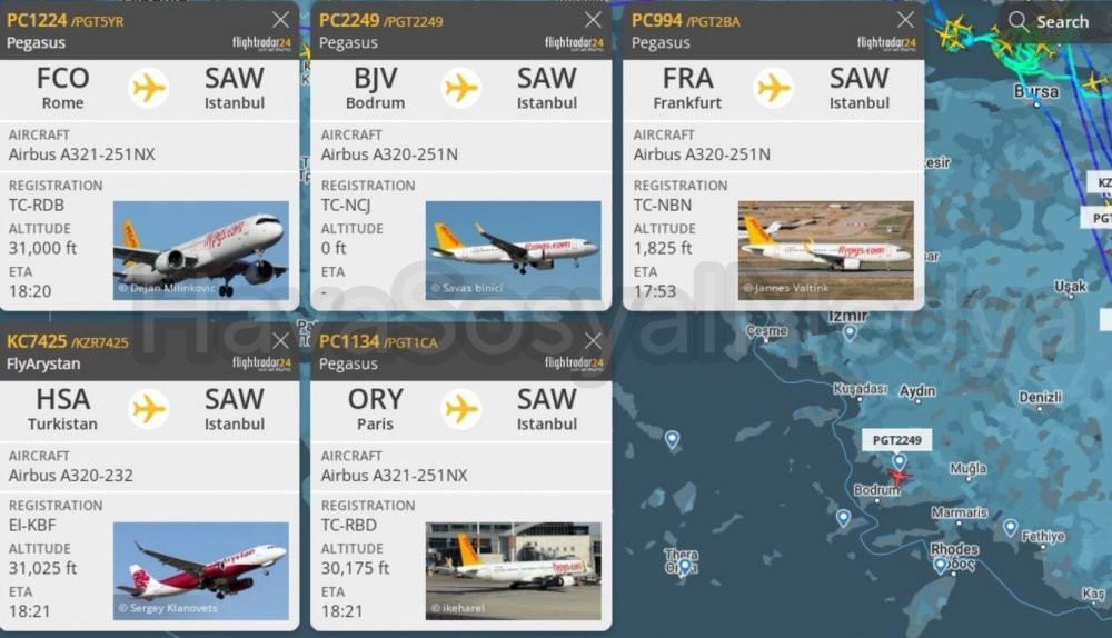İstanbul'a inemeyen uçaklar Antalya'ya yönlendirildi - Resim : 1