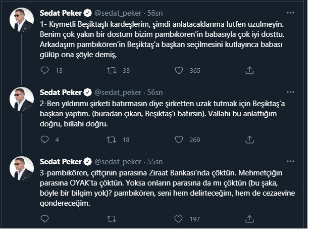 Sedat Peker'den flaş Yıldırım Demirören ve Beşiktaş açıklaması - Resim : 1