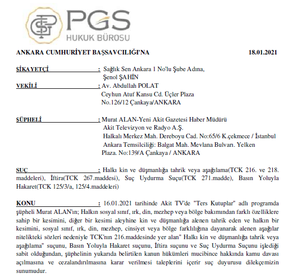 Sağlık çalışanlarına 'rüşvetçi' diyen AKİT'çi hakkında flaş gelişme - Resim : 1