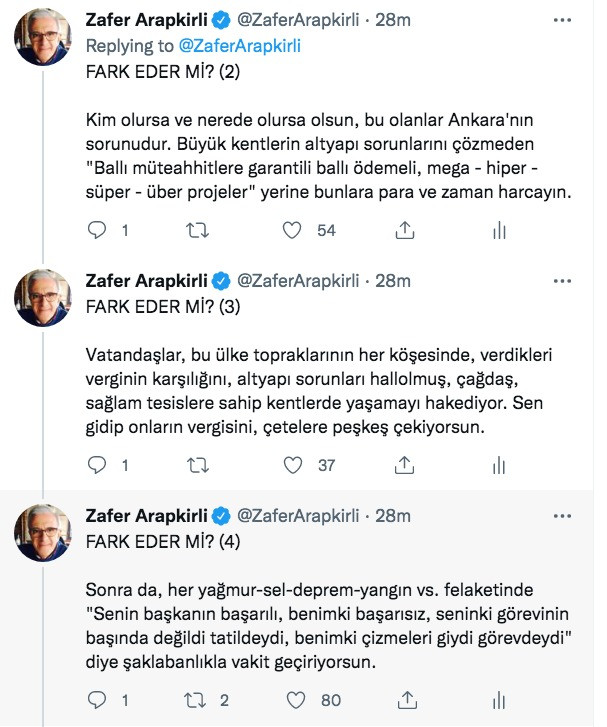 Usta gazeteci Zafer Arapkirli'den afet propagandasına çarpıcı tepki: Fark eder mi? - Resim : 2