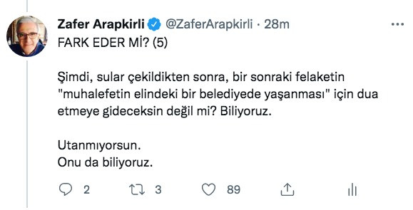 Usta gazeteci Zafer Arapkirli'den afet propagandasına çarpıcı tepki: Fark eder mi? - Resim : 3