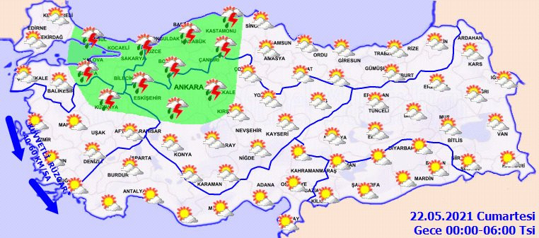 Meteoroloji’den kuvvetli yağış ve fırtına uyarısı - Resim : 1