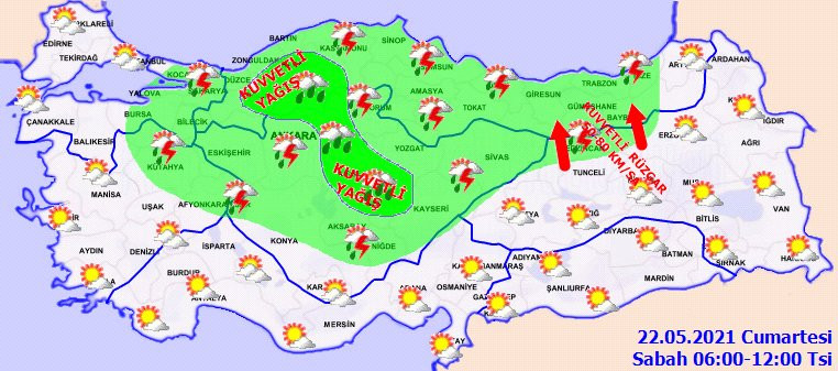 Meteoroloji’den kuvvetli yağış ve fırtına uyarısı - Resim : 2