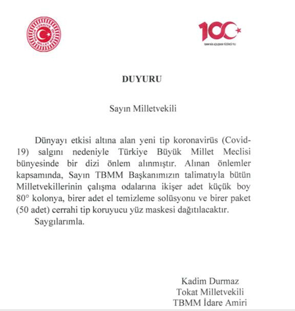 Meclis'te koronavirüse karşı yeni 'önlemler' - Resim : 1