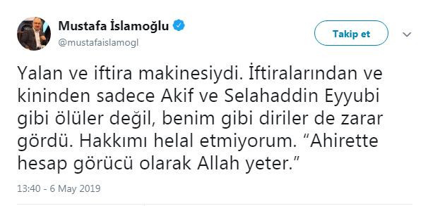 Ünlü ilahiyatçıdan Kadir Mısıroğlu'na: Yalan ve iftira makinesiydi, hakkımı helal etmiyorum - Resim : 1