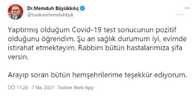 Kongrede 'tedbir' mesajı atan başkan koronavirüse yakalandı - Resim : 1