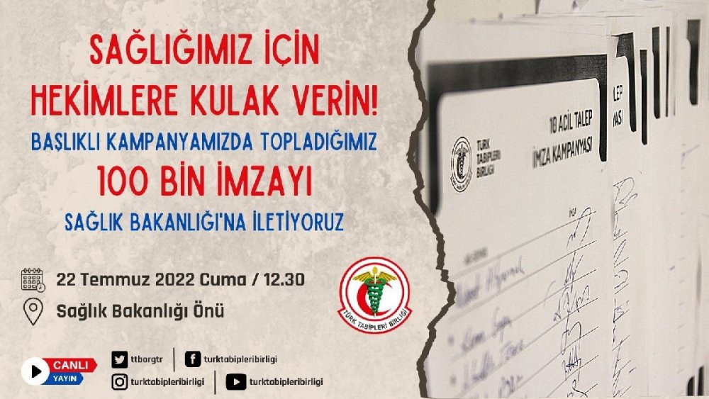 Hekimler 100 bin imzayla Sağlık Bakanlığı'na gidiyor - Resim : 1